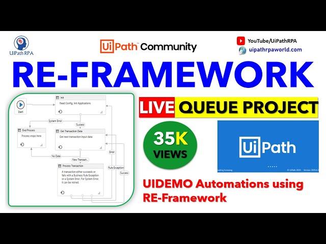 RE-Framework Live Project using Queue UiPath | REFramework Realtime Project | UiPath RPA