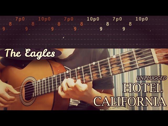 HOTEL CALIFORNIA (Live/Acoustic) - The Eagles - Full Guitar Lesson (TABS)