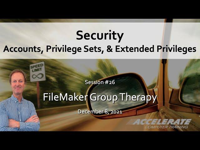 026: Securing Database Solutions: free training webinar for FileMaker Citizen Developers