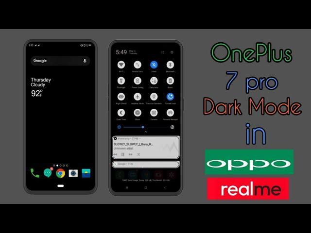 OnePlus 7 Dark theme for all Oppo and realme phone's.[Full Dark]