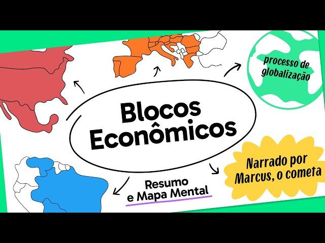 BLOCOS ECONÔMICOS | GEOGRAFIA | Mapa Mental | Quer Que Desenhe