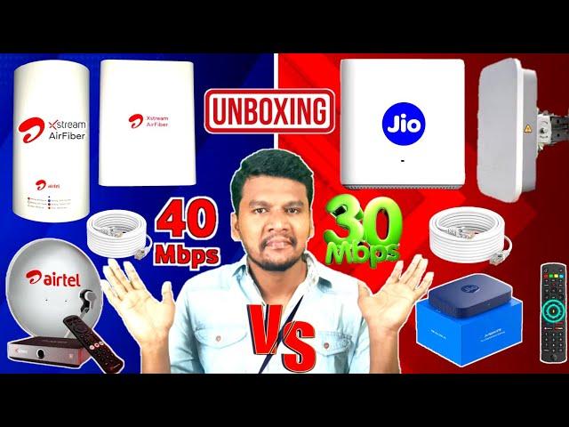 Jio AirFiber Unboxing vs Airtel AirFiber Unboxing in Tamil | Jio,Airtel AirFiber Unboxing Details