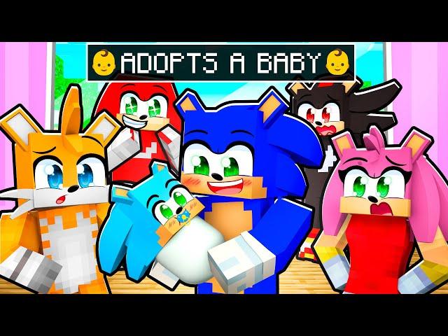 Sonic ADOPTED a BABY in Minecraft!