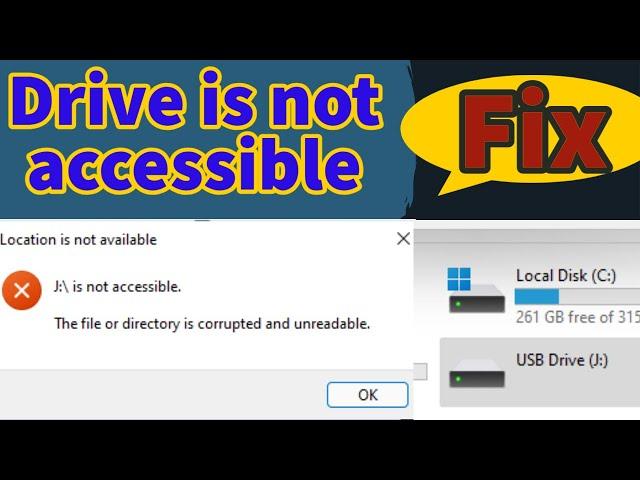 Fix Drive is not Accessible in Windows 10 | Drive access is denied