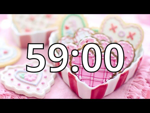 59 Minutes Timer with Music | Valentine's Day Timer