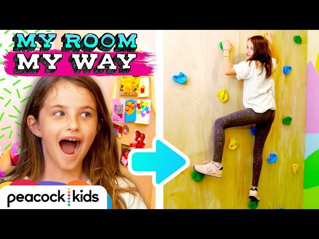 Adventurer Gets Her Own Indoor Rock Climbing Wall! | Kids Room Makeover | MY ROOM MY WAY