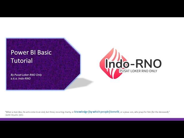 Power BI Basic Tutorial Bahasa Indonesia - Part 1