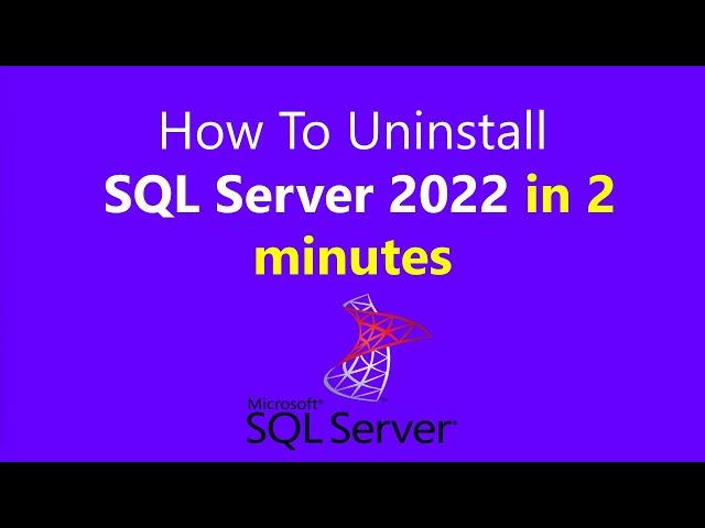 How to Uninstall SQL Server