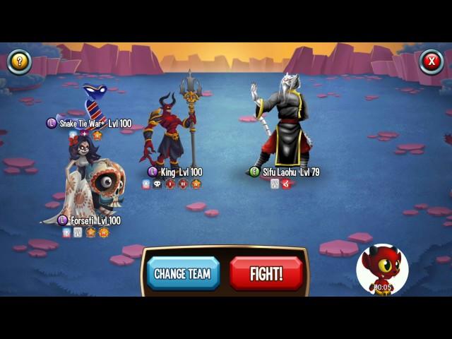 Monster legends Adventure map level 140 Master Fong (Social Point)