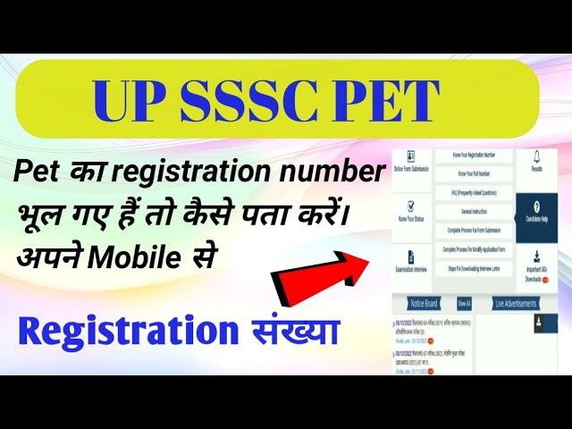 Pet ka registration number kaise nikale|| How to find upsssc pet registration number 2022