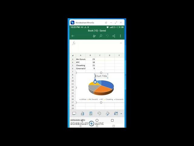 How to Make a Pie Chart Using Excel on Android Phone