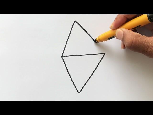 How to Draw an Octahedron Shape