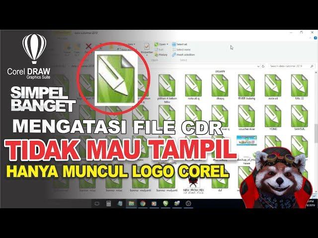 mengatasi file corel tidak tampil