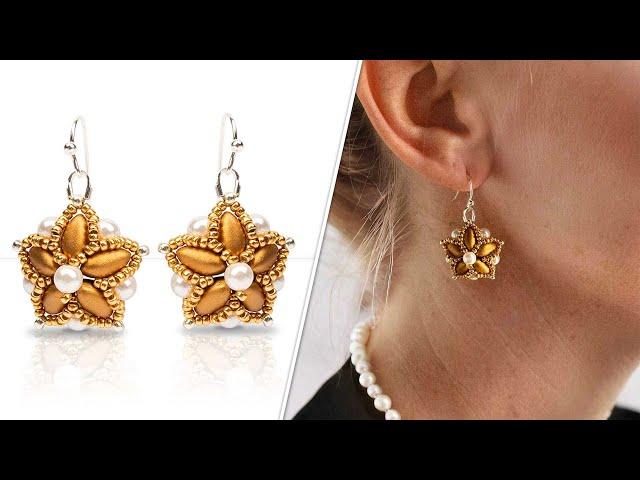 Dainty Petals Earrings - DIY Jewelry Making Tutorial by PotomacBeads