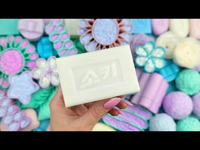 [ASMR]SOAP&GLITTERSoap boxes with foam&starchCrushing soap 4K 바삭바삭한 비누clay cracking