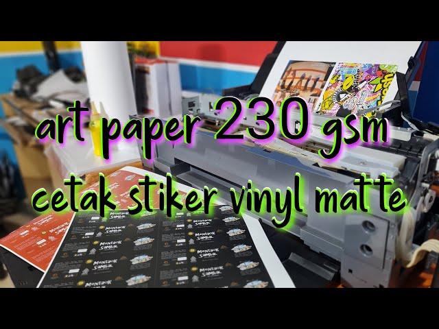 reveiw cetak foto stiker label di kertas vinyl matte dan art paper 210/230 GSM dengan printer inkjet