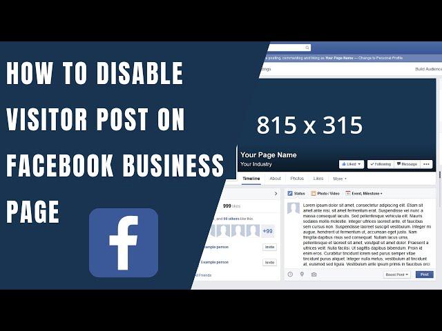 How to Disable Visitor Post on Facebook Business Page | Stop Others from Posting on My Facebook Page