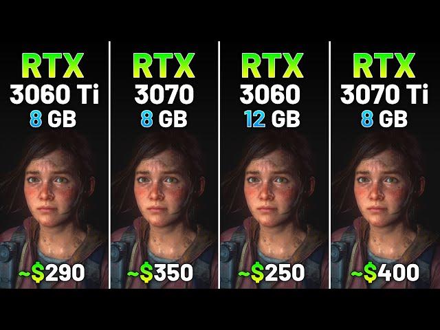 RTX 3060 Ti vs RTX 3070 vs RTX 3060 vs RTX 3070 Ti - Test in 12 Games in 2024