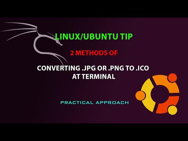 LINUX UBUNTU TIP: Convert .JPG or .PNG to .ICO using terminal
