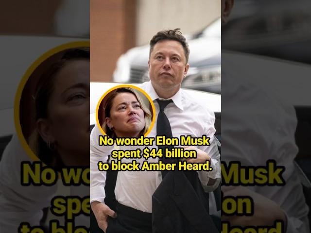 No wonder Elon Musk spent $44 billion to block Amber Heard.  #celebrity #ElonMusk #AmberHeard