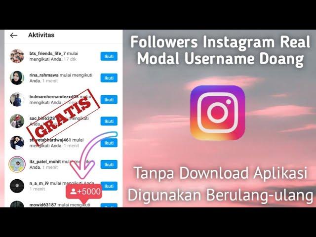 [no login] Cara Menambah Followers Instagram Gratis Sepuasnya Tanpa Akun Tumbal !!