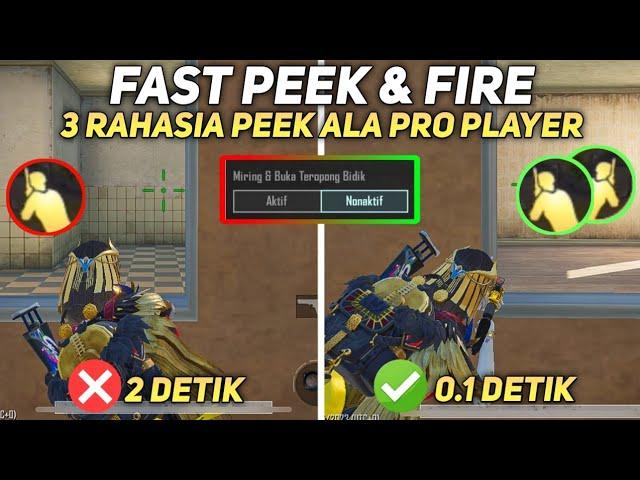 CARA PEEK & FIRE SEPERTI PRO PLAYER PUBG MOBILE | TIPS PEEK MIRING UNTUK PEMULA