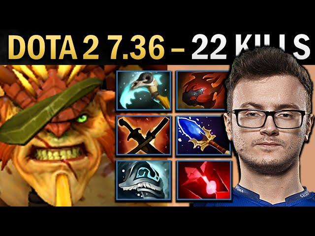 Bristleback Gameplay Miracle with 22 Kills and Heart - Dota 2 7.36