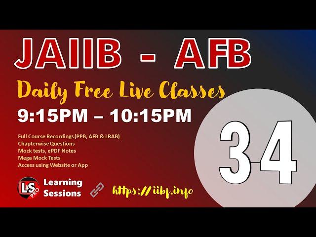 AFB Free Live Class - 34 Module D | Accounting and Finance for Bankers Free Live Sessions