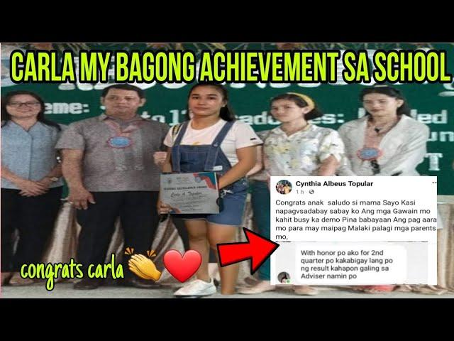 CARLA my bagong achievement sa school @KalingapRabOfficial