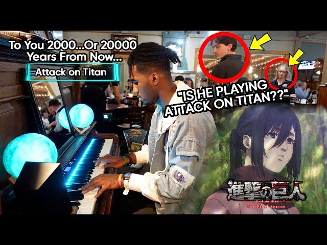 I Played "To You 2000...Or...20000 Years From Now" on Piano in Public [Attack on Titan] / Final ED