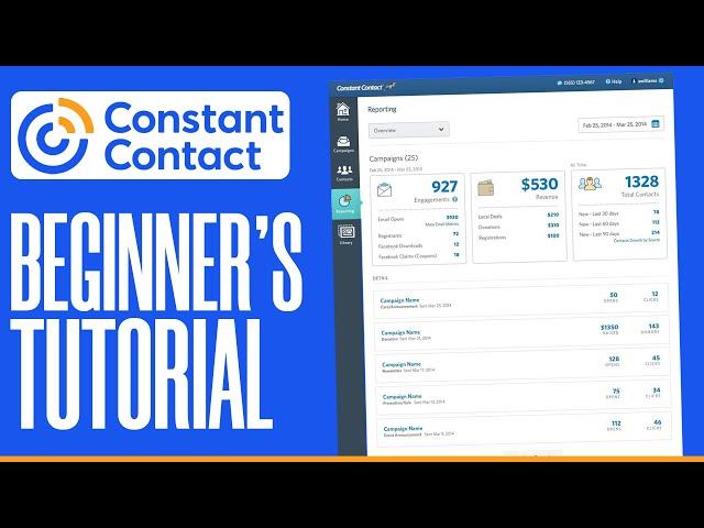 Constant Contact Tutorial 2025 | Email Marketing Software For Beginners