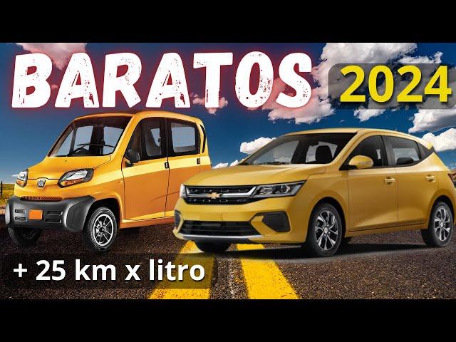 Los 12 AUTOS MAS BARATOS EN MEXICO modelo 2024