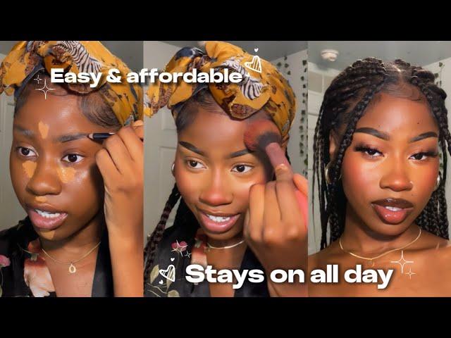 long-lasting summer makeup tutorial | black girl makeup