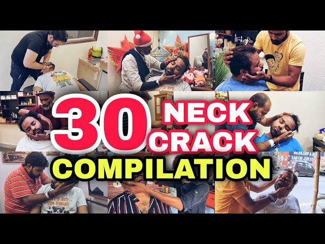 ASMR NECK CRACKING COMPILATION BY MANOJ MASTER, REIKI MASTER, SHAMBOO BARBER AND ALL INDIAN BARBERS