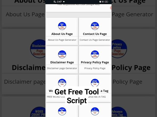 Tool Website in Blogger /Get Free Tool Script 2024 #blogger