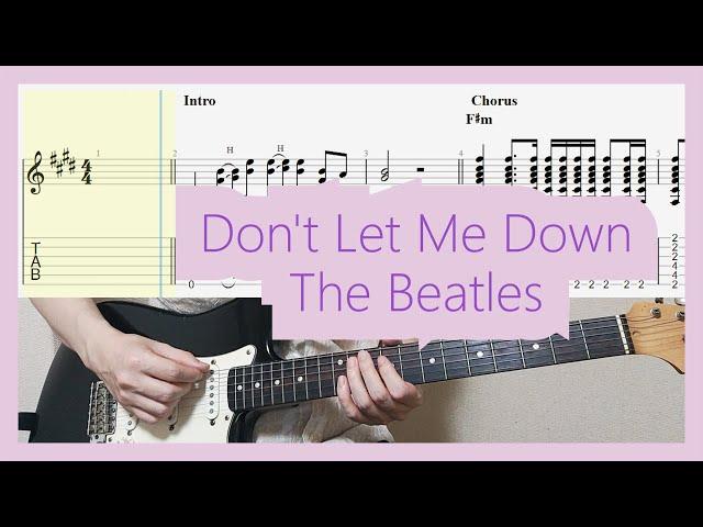 The Beatles - Don't Let Me Down Guitar Cover with Tab