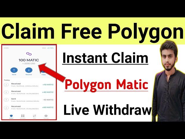 Claim Free polygon matic token || Earn free polygon matic| Live withdraw earn free polygon matic