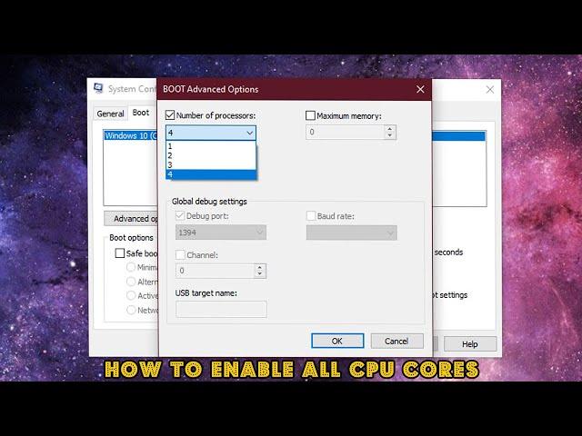 HOW TO ENABLE ALL CPU CORES | WINDOWS 10 | FAST AND EASY