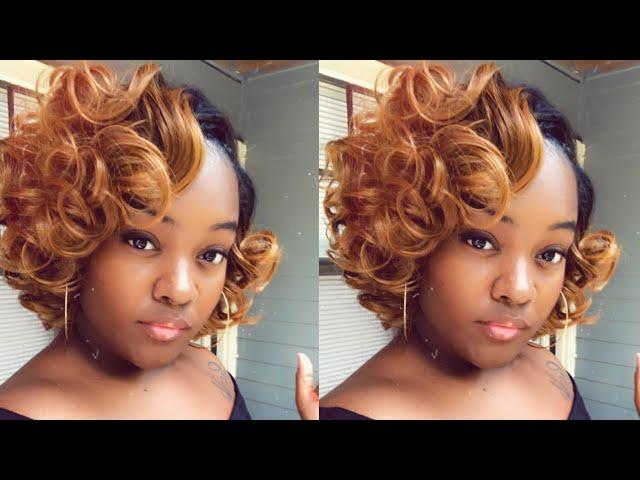 GLULESS QUICK WEAVE  | QUICK WEAVE  | PURPLE PACK | CURLY BOB | HOW TO | HONEY BLONDE HAIR