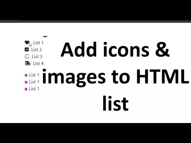 How to Add Images or Icons Before HTML List Items