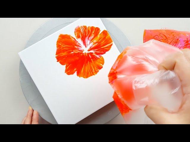 (591) New ideas for painting flowers | Easy Painting Tips | Fluid Acrylic | Designer Gemma77