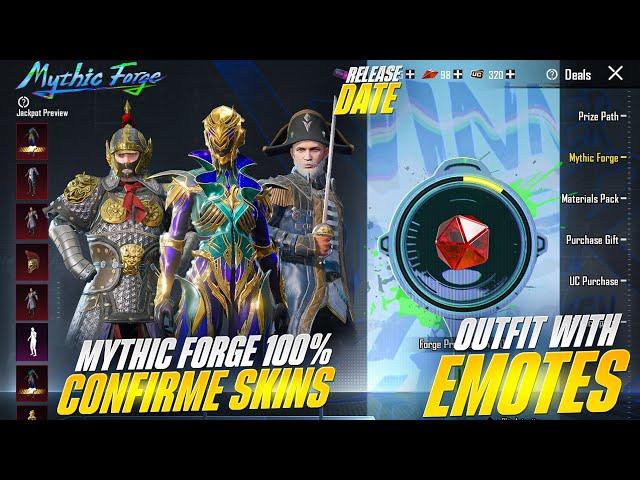 Next Mythic Forge 100% Confirme Rewards | 4 Mythic Outfits And 2 Mythic Emotes | 3.3 Update | Pubgm