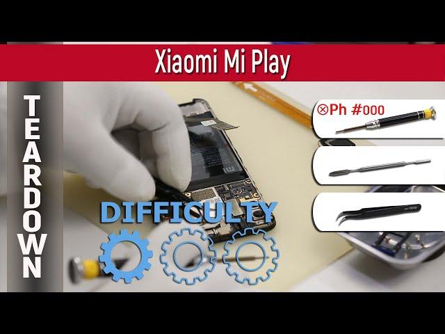 Как разобрать  Xiaomi Mi Play (M1901F9E) Разборка и ремонт