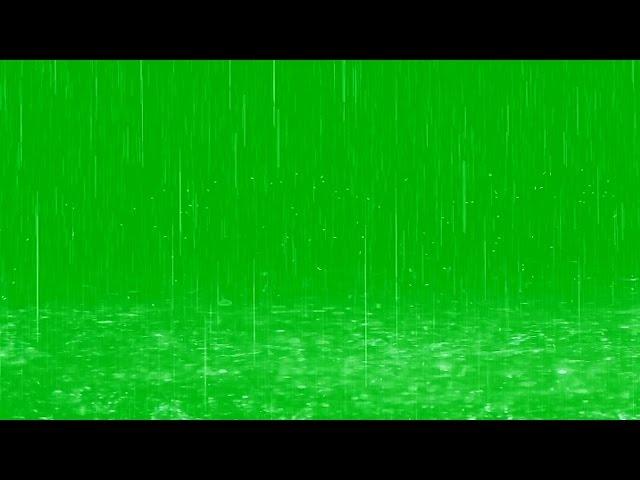 Raindrops Fall in Puddles - Green Screen Effect