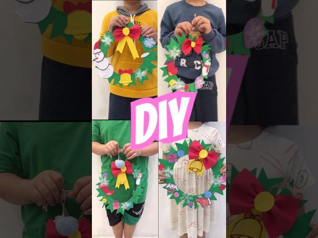 DIY How to make a Christmas Wreath with cardboard, foam and acrylic pain