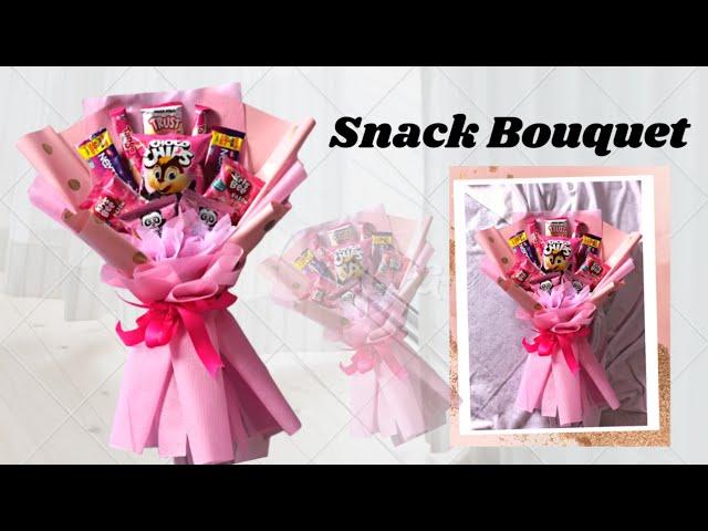 how to make pink Snack bouquet