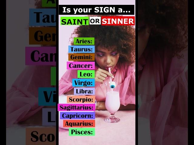 Is Your Zodiac Sign a SINNER Or SAINT #zodiac #shorts