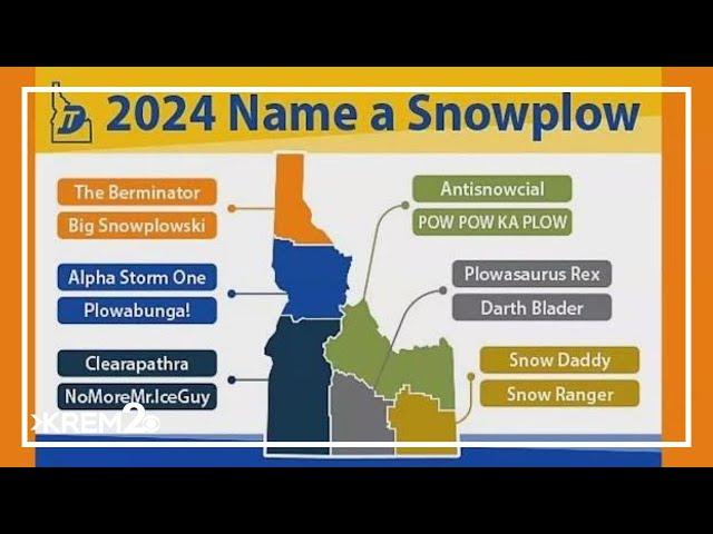 Idaho Transportation Department names 12 snowplows with assistance from students, employees