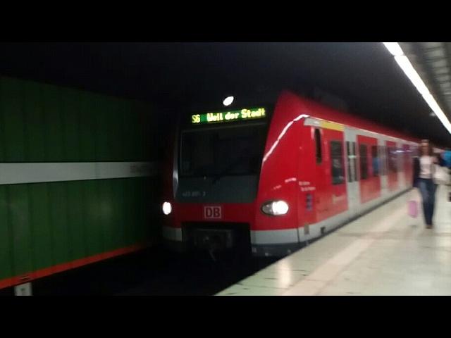 Züge und Ansagen am Bf Stuttgart - Stadtmitte mit BR 423| Tobis Zugwelt