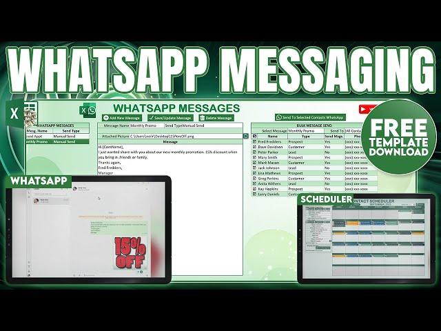 How to Send Bulk WhatsApp Messages & Pictures From Excel [Coded From Scratch + Free Template]